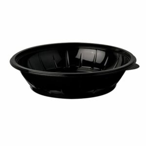 PAPSTAR 45197 Posuda za salatu 50/1 okrugla PET 1000 ml O 21,8 cm x 5,2 cm crna