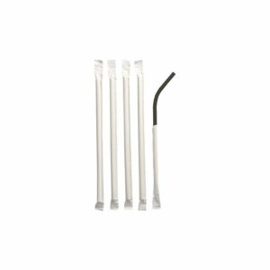 PAPSTAR 89002 Slamka papirnata 100/1,  O 6mm · 20cm, crne, higijenske