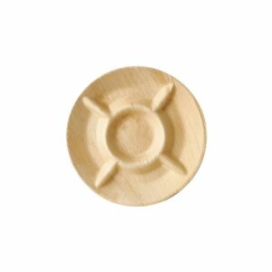 PAPSTAR 87838 Tanjur 6/1 palmin list "Pure" 5 odjeljaka fi 24,5 cm x 2 cm