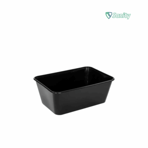 Posuda PP za hranu 750 ml crna, pravokutna